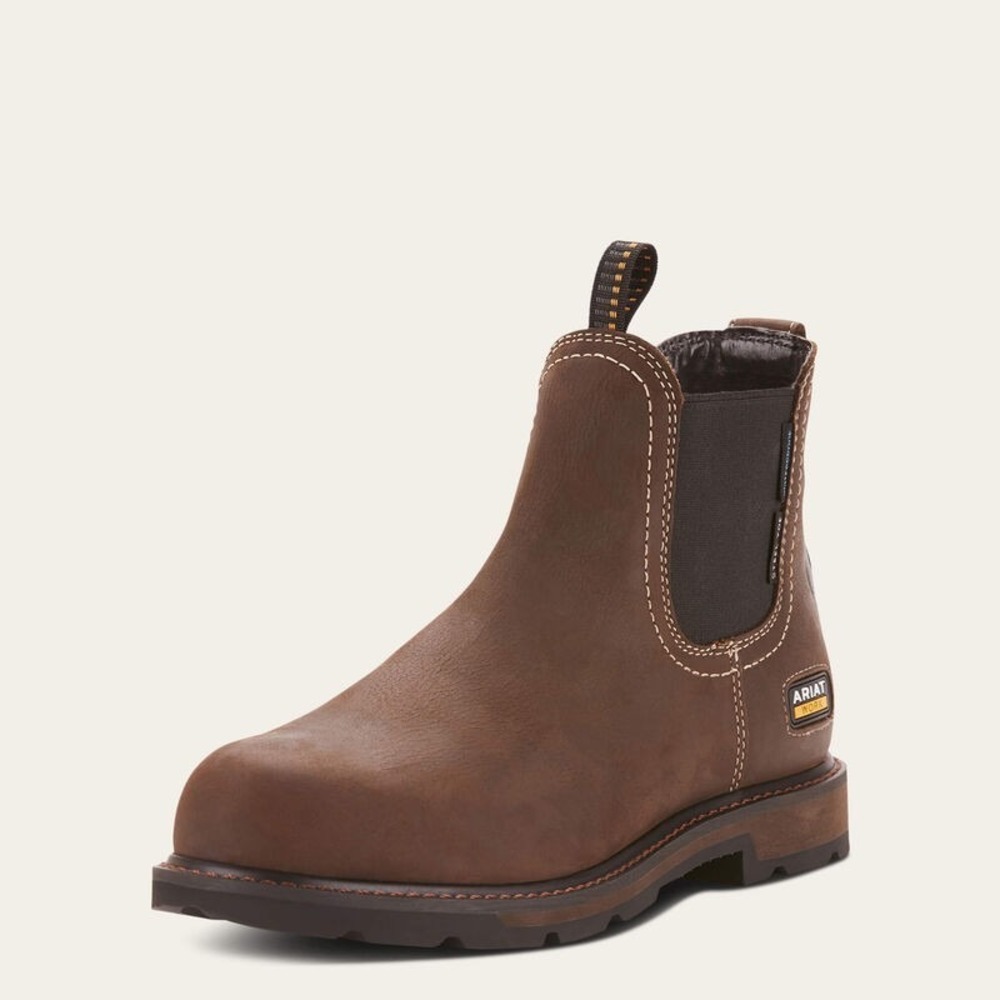 Ariat® (Men's 8.5 D) Groundbreaker™ Chelsea Steel-Toe‎ Waterproof Work Boot